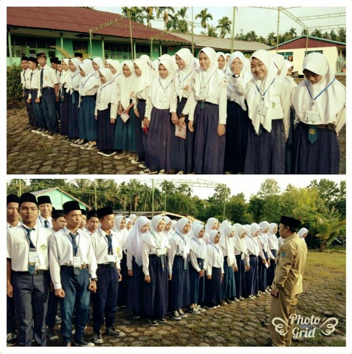 Sebelum Melaksanakan UNBK, Waka Kesiswaan MTsN 3 Tanjab Barat Beri Arahan Kepada Seluruh Siswa