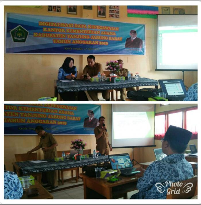 Kepala MTsN 3 Ikuti Kegiatan Pembinaan Digitalisasi Data Kepegawaian Kantor Kemenag Tanjab Barat