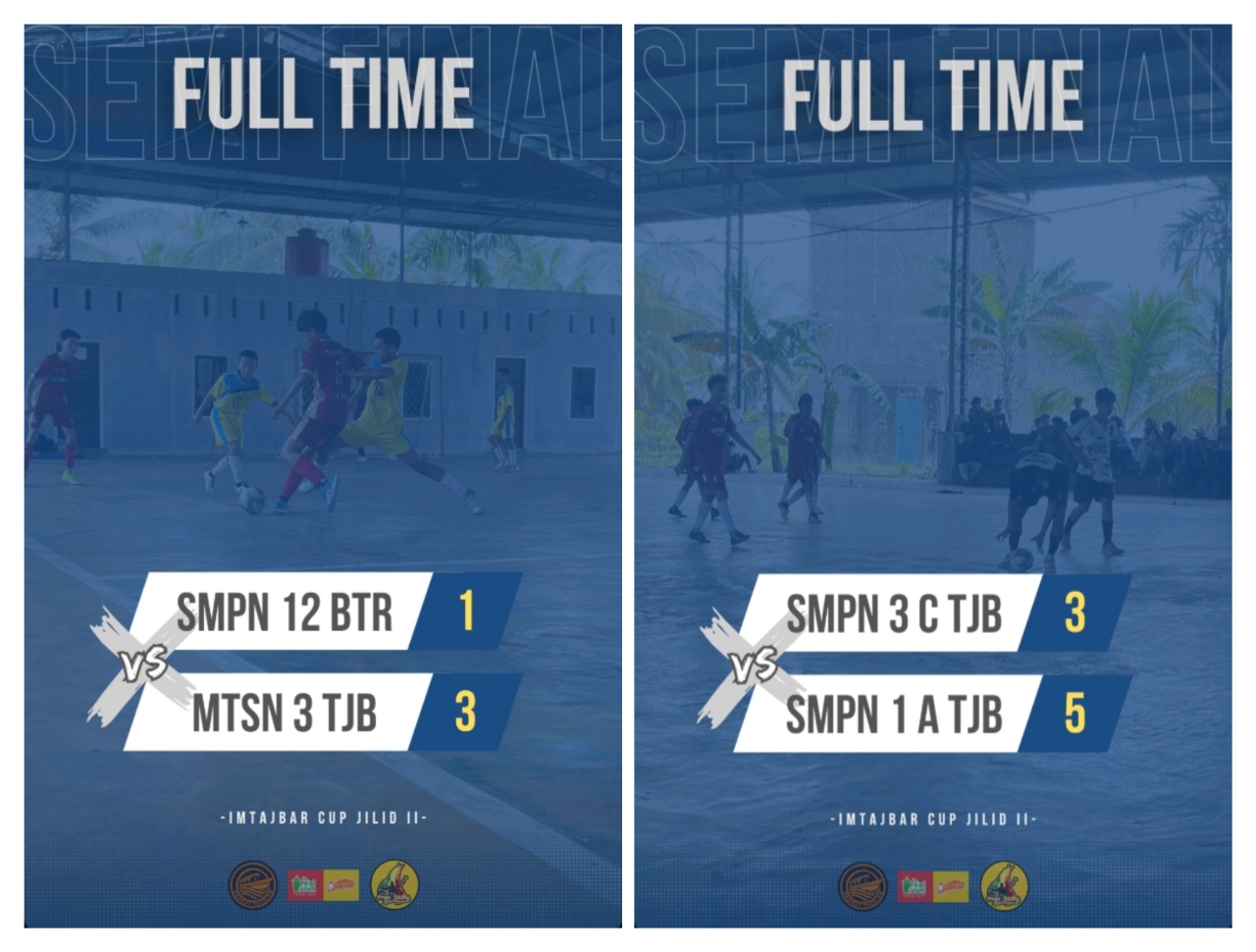 Turnamen Imtajbar Cup Futsal Competition Jilid II: Hasil Pertandingan Semi Final