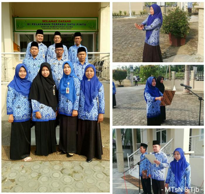 Hari Kesadaran Nasional, MTsN 3 Tanjab Barat Jadi Petugas Upacara