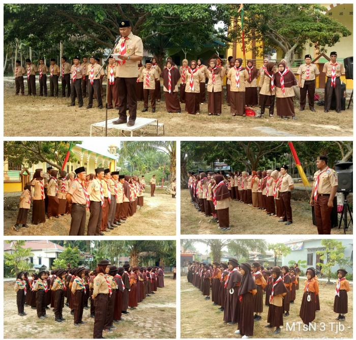 Gerakan Pramuka Kwaran Pengabuan Adakan Upacara Hari Pramuka