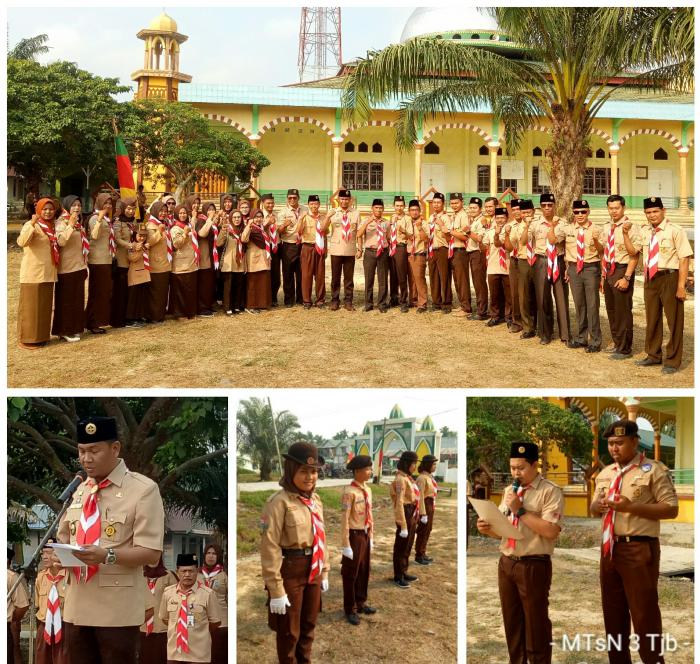 Upacara Hari Pramuka di Kecamatan Pengabuan Berjalan Lancar dan Sukses