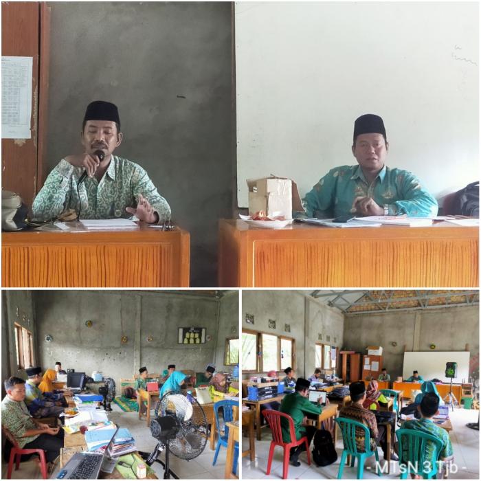 Hadapi Ujian Madrasah, MTsN 3 Tanjab Barat Adakan Rapat Persiapan