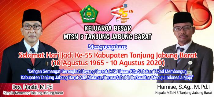Ucapan Selamat Hari Jadi Ke-55 Tanjung Jabung Barat