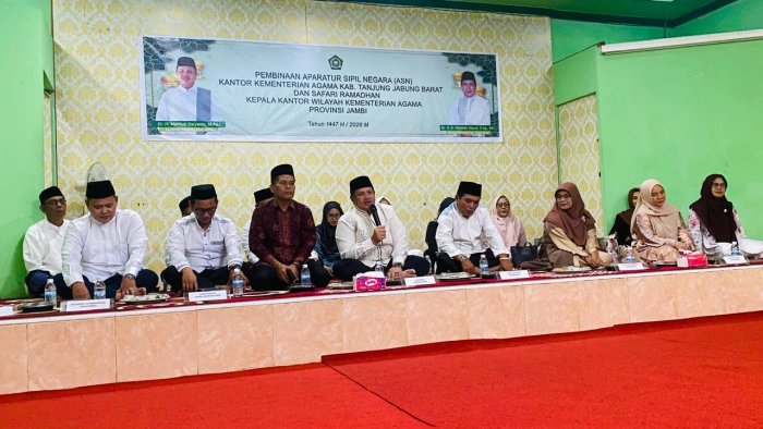 Pembinaan ASN dan Safari Ramadhan, Kemenag Tanjab Barat Perkuat Integritas dan Layanan Publik