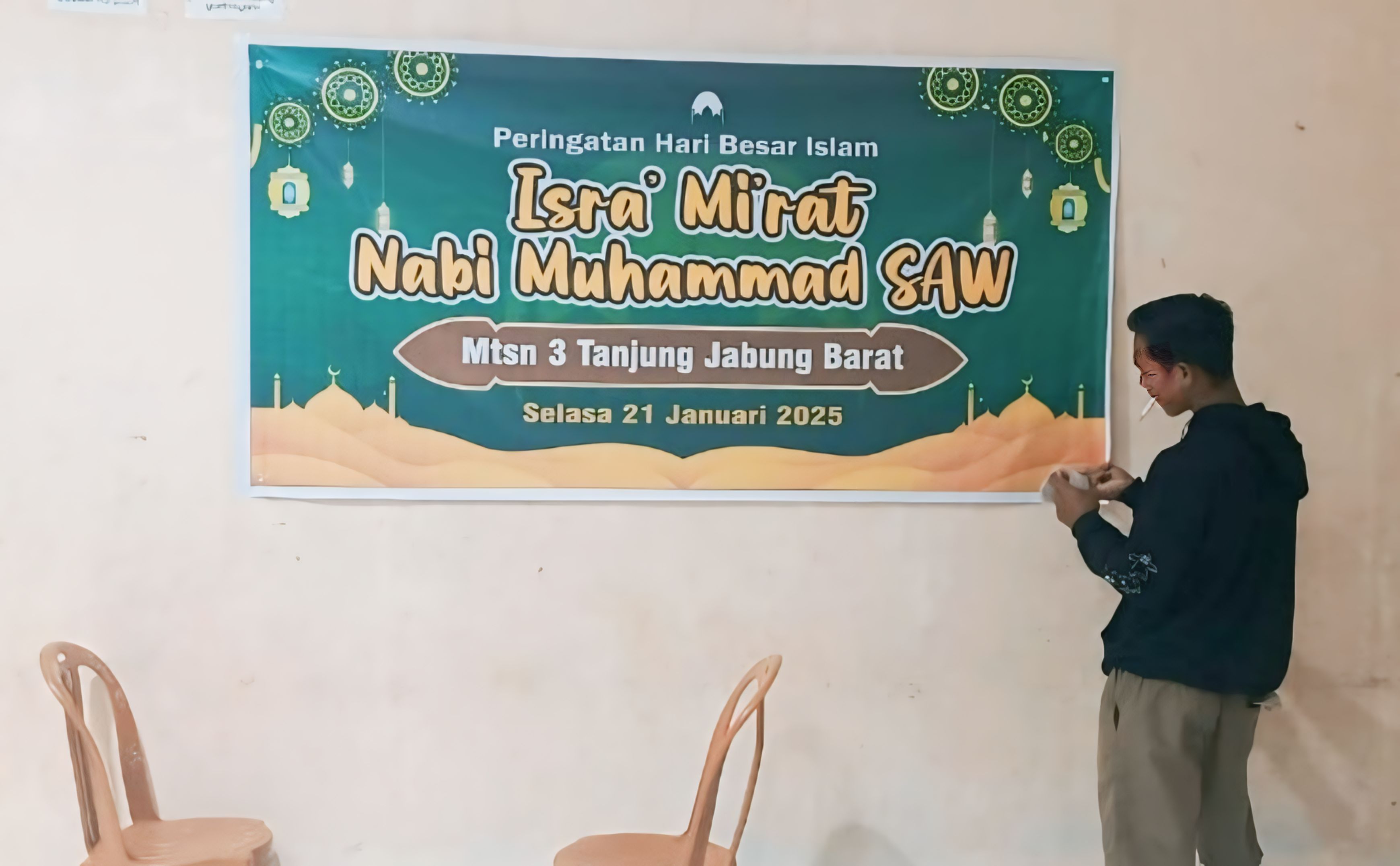 Persiapan Perayaan Israâ€™ dan Mi'raj Nabi Muhammad di MTsN 3 Tanjab Barat