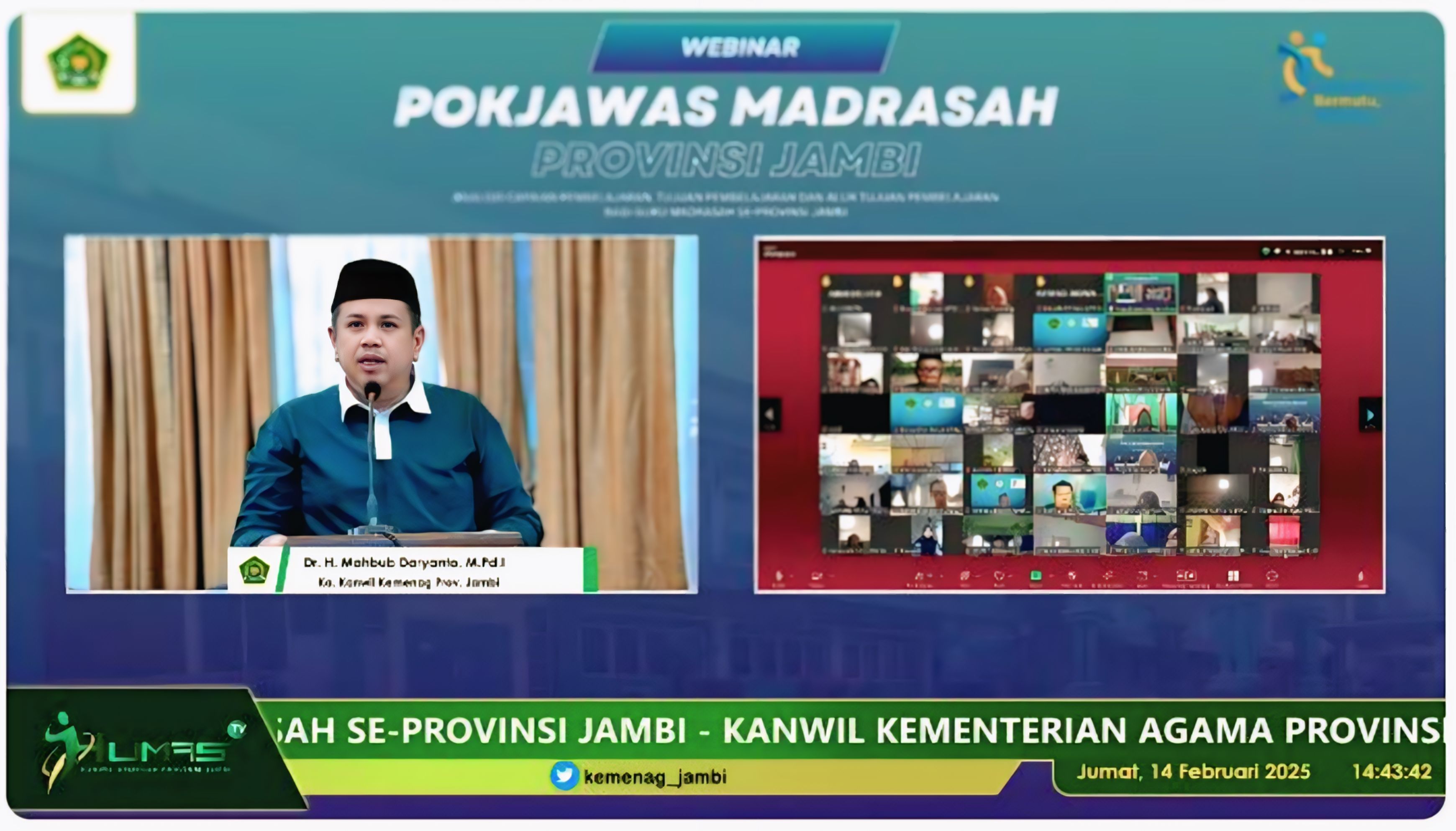 Webinar Pokjawas Kanwil Kemenag Jambi, Dr. Sidik, M.Pd: Mengupas Pentingnya ACP, TP dan ATP