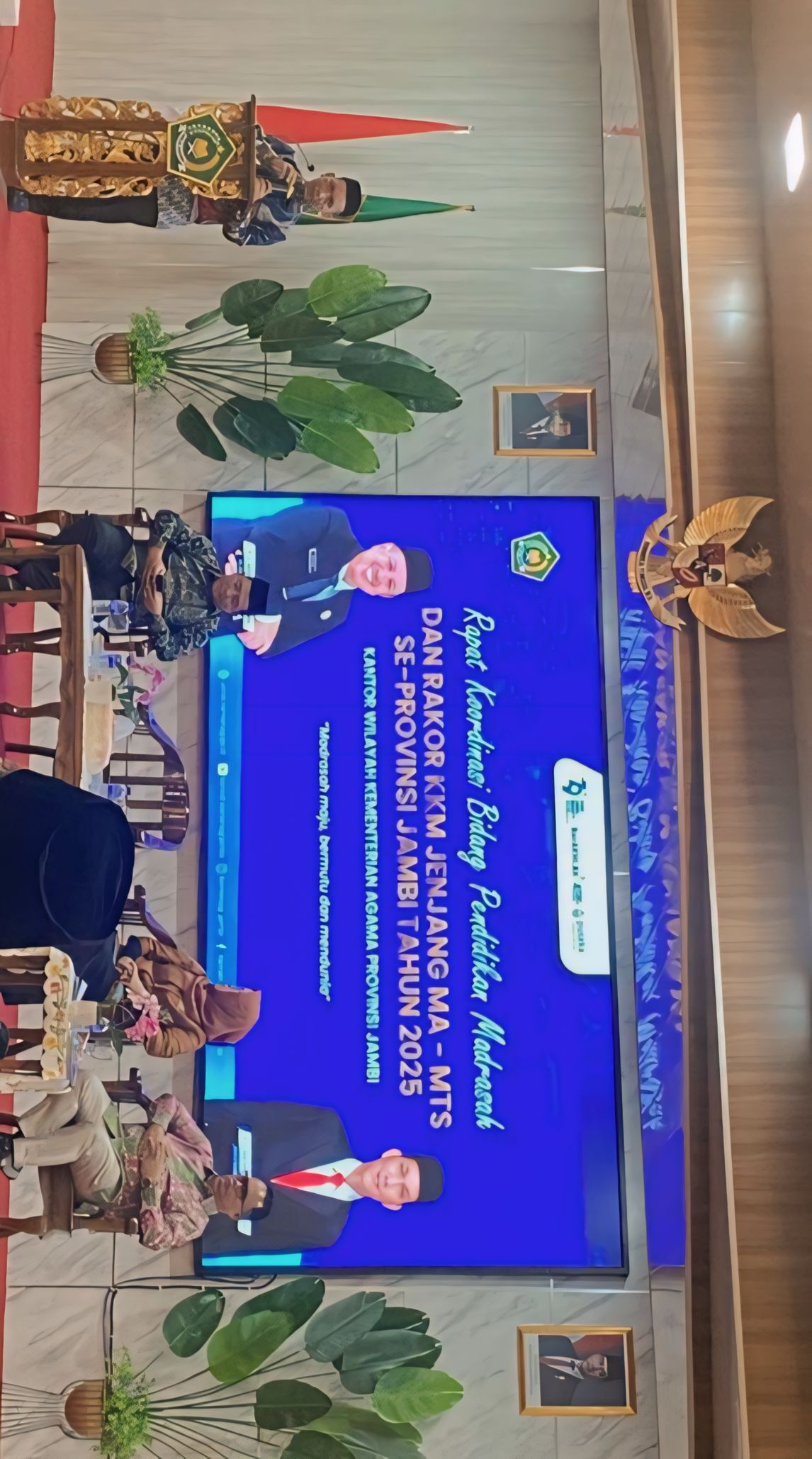 Kamad Negeri Tanjab Barat Ikuti Rakor KKM Jenjang MA dan MTs se-Provinsi Jambi